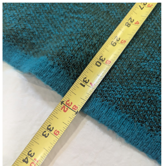 Buffalo David Bitton Teal Knit Wrap Sweater | Boho Artisan Cabincore Layer | M - Picture 8 of 13